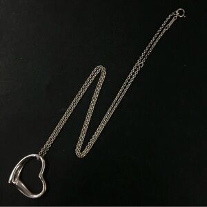 Tiffany & Co. X Elsa Peretti Sterling Silver Open Heart Necklace